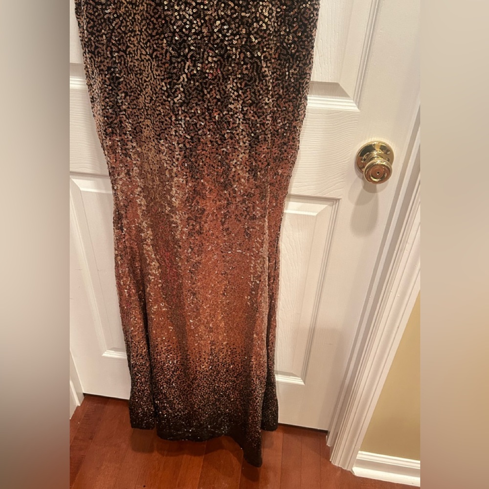New Full Length Waterfall Sequin Gown - Picture 6 of 6